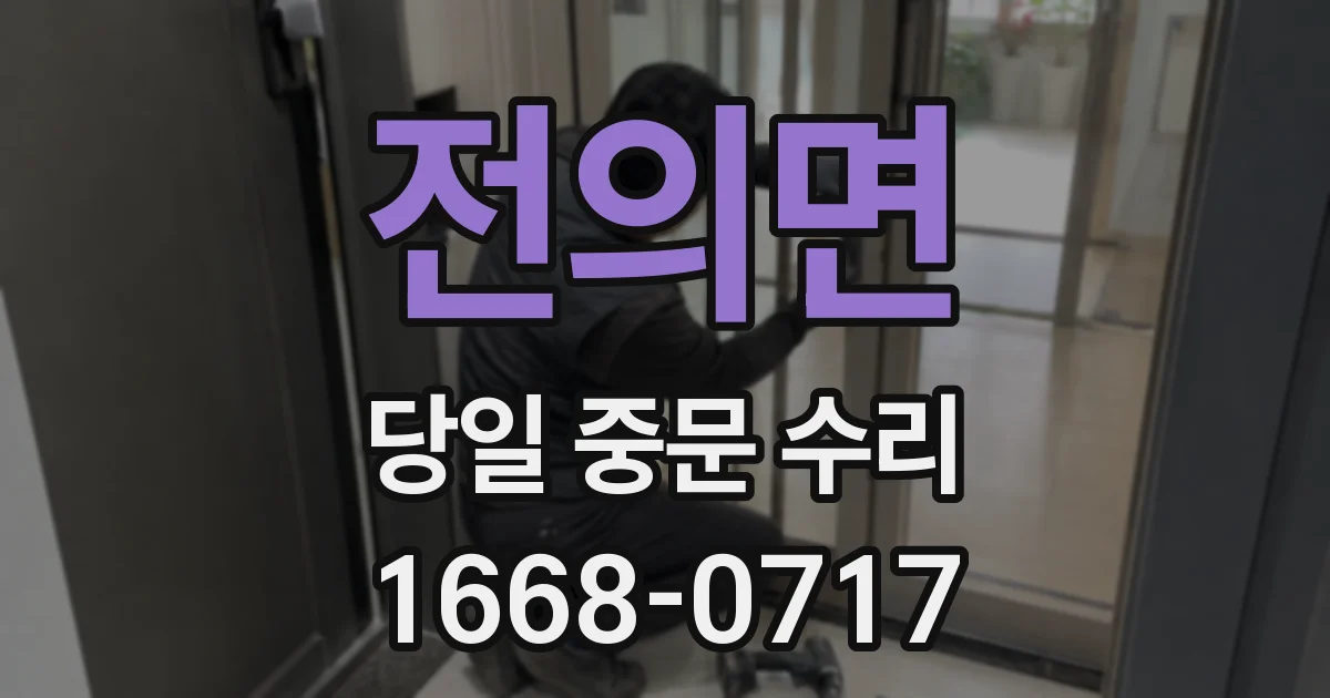 전의면 당일 중문 수리