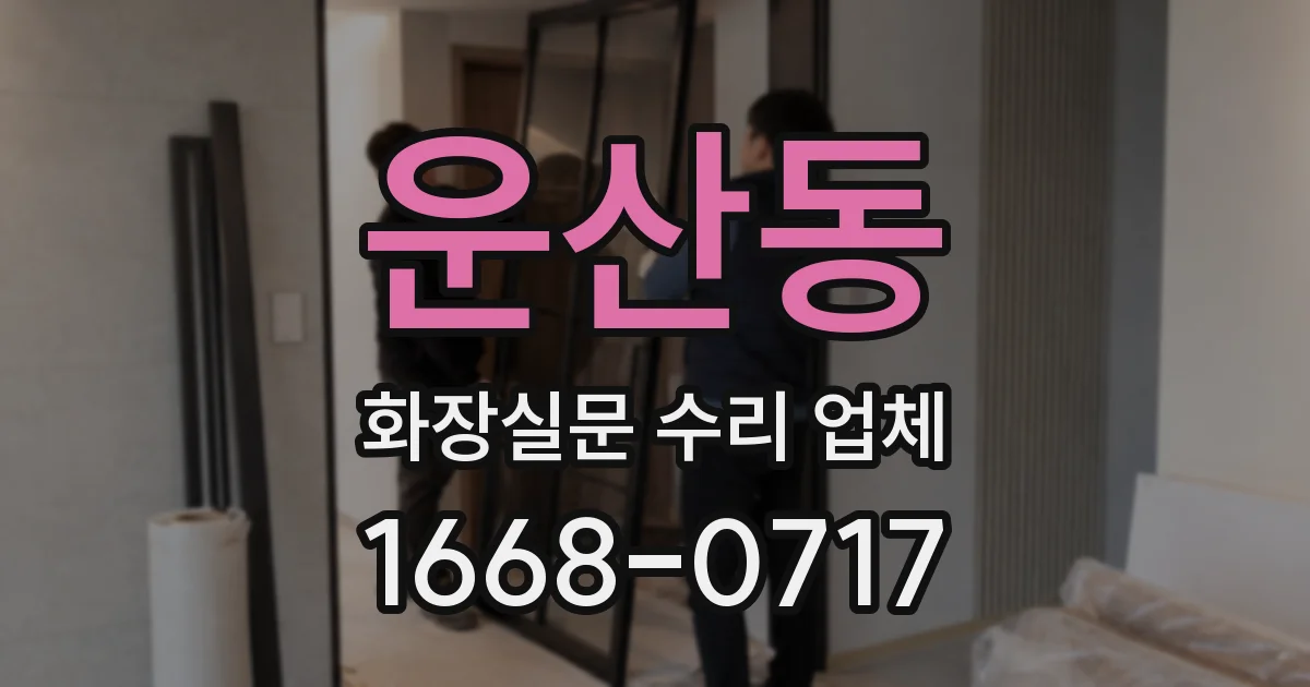 운산동 화장실문 수리 업체