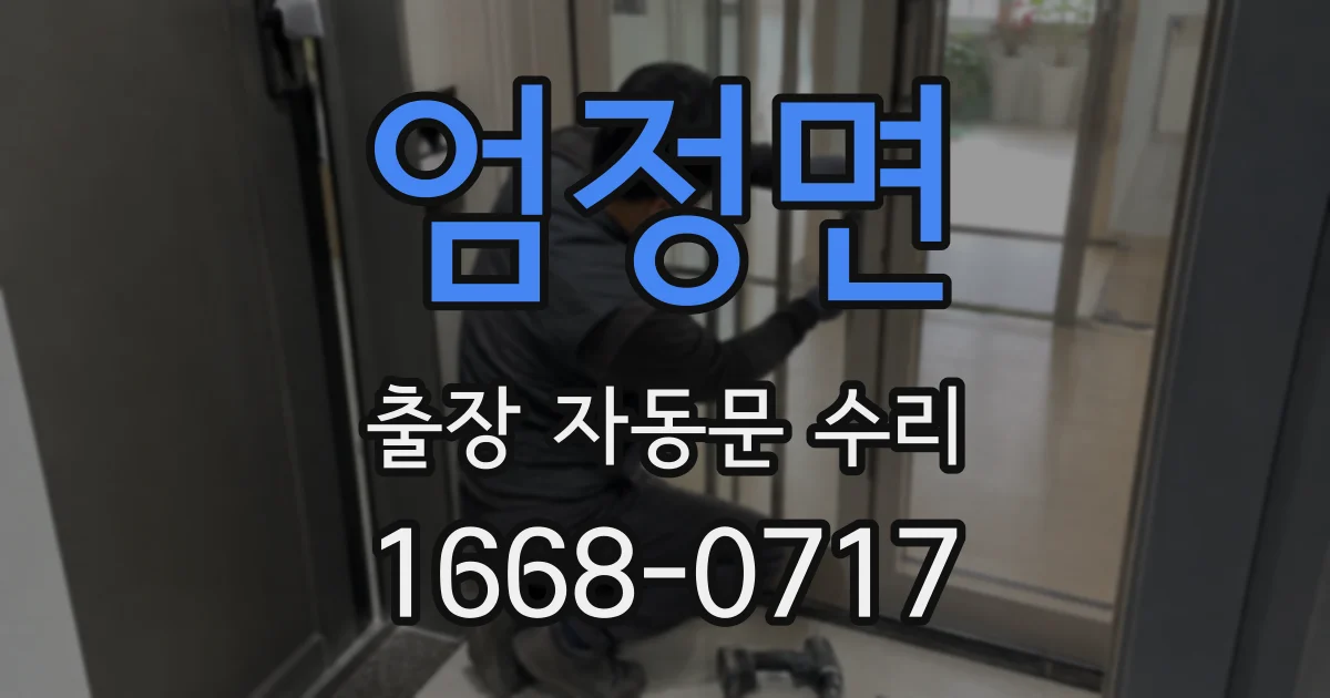 엄정면 출장 자동문 수리