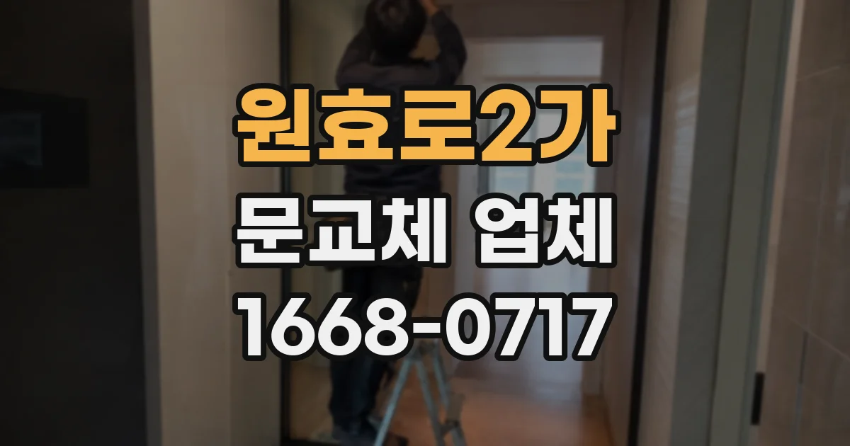 원효로2가 문교체 업체