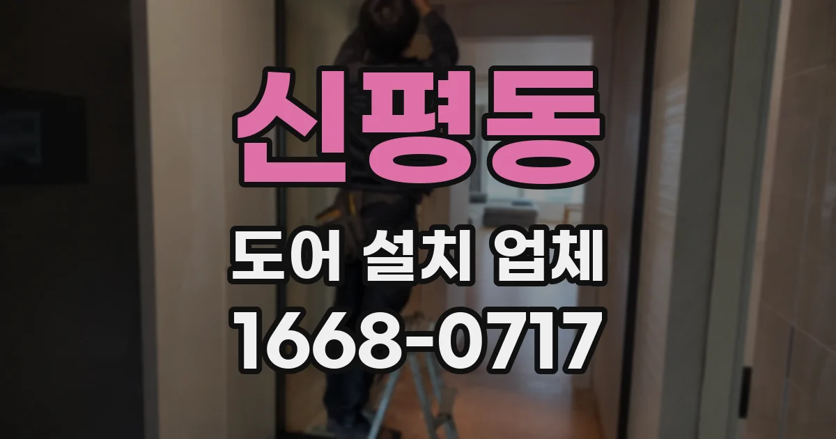 신평동 도어 설치 업체