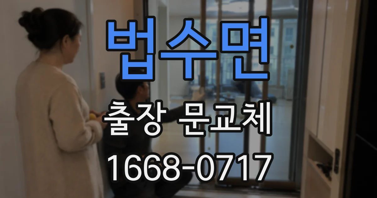 법수면 출장 문교체
