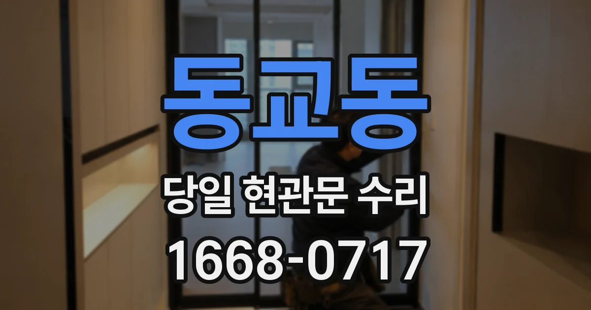 동교동 당일 현관문 수리