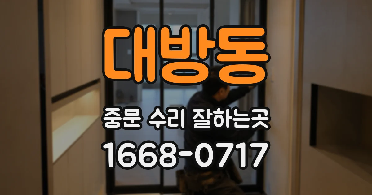 대방동 중문 수리 잘하는곳