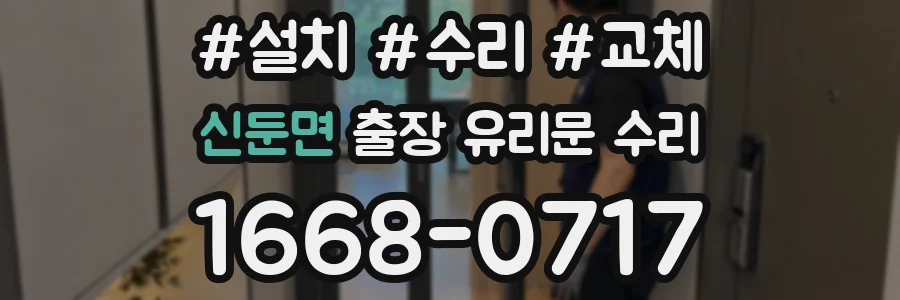 신둔면 출장 유리문 수리