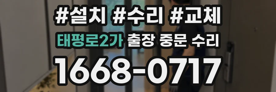 태평로2가 출장 중문 수리