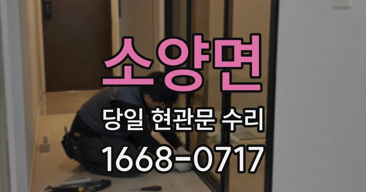 소양면 당일 현관문 수리