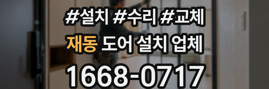 재동 도어 설치 업체