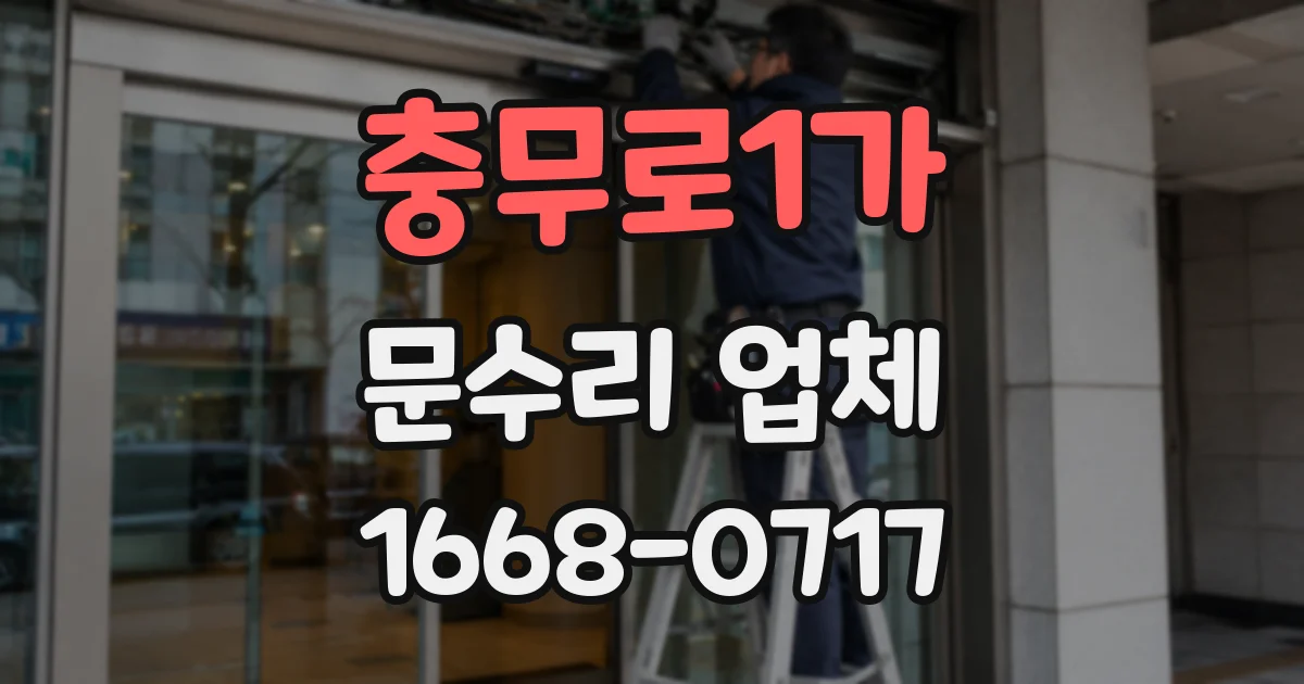 충무로1가 문수리 업체