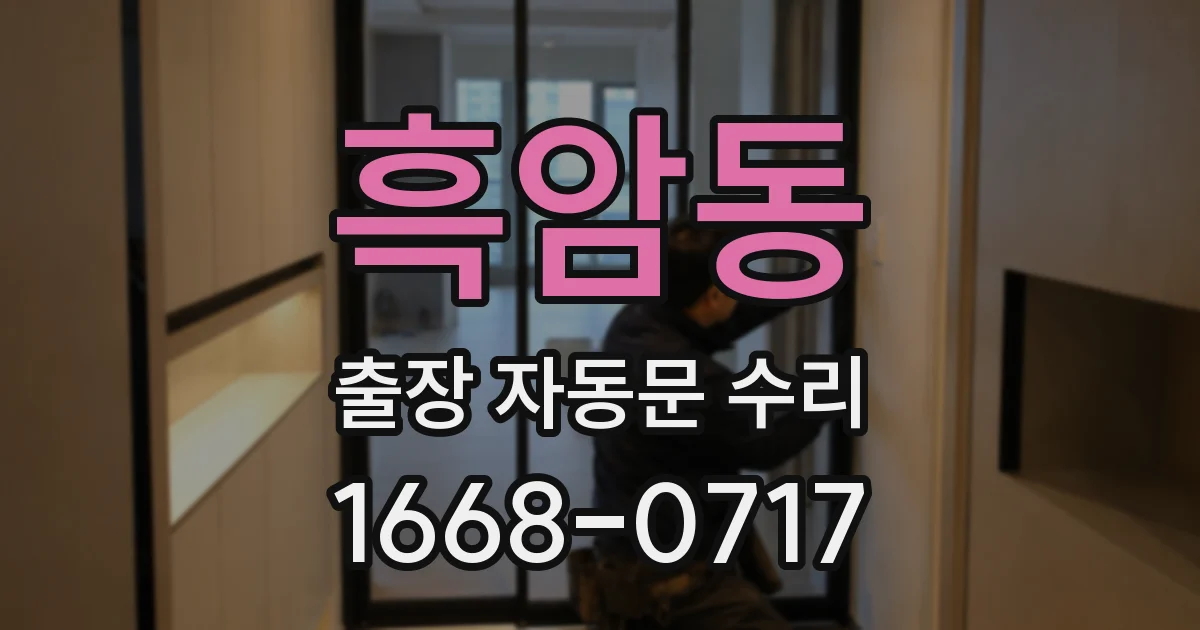 흑암동 출장 자동문 수리