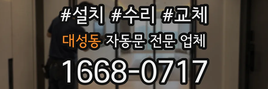 대성동 자동문 전문 업체