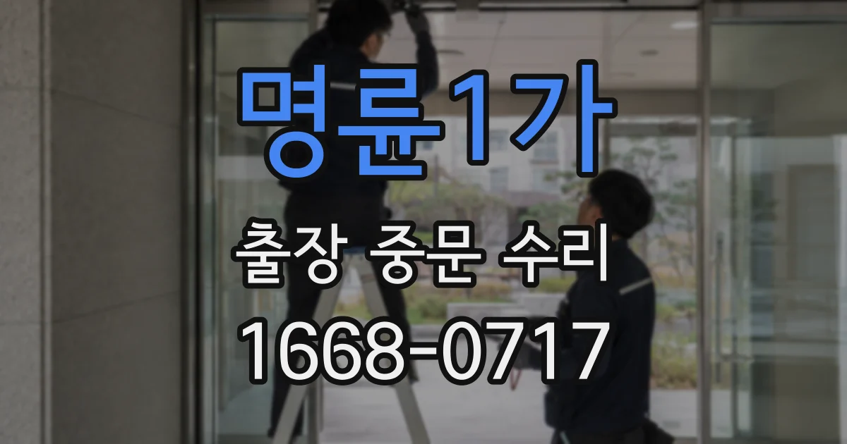 명륜1가 출장 중문 수리