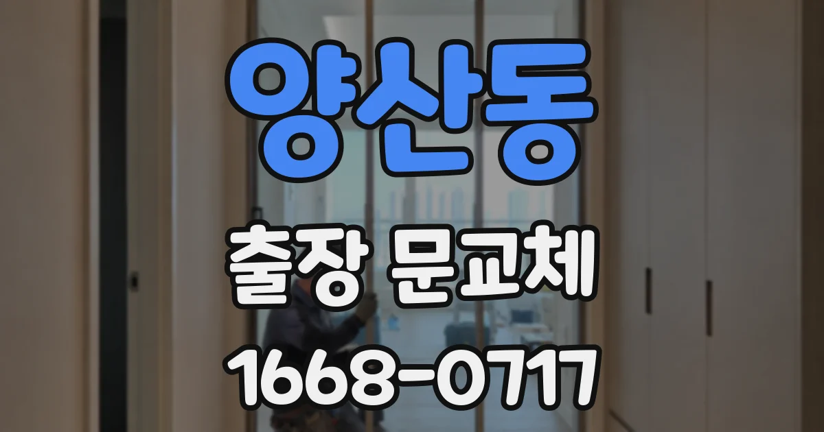 양산동 출장 문교체