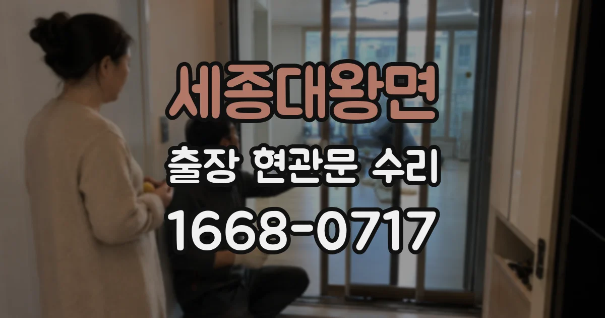 세종대왕면 출장 현관문 수리