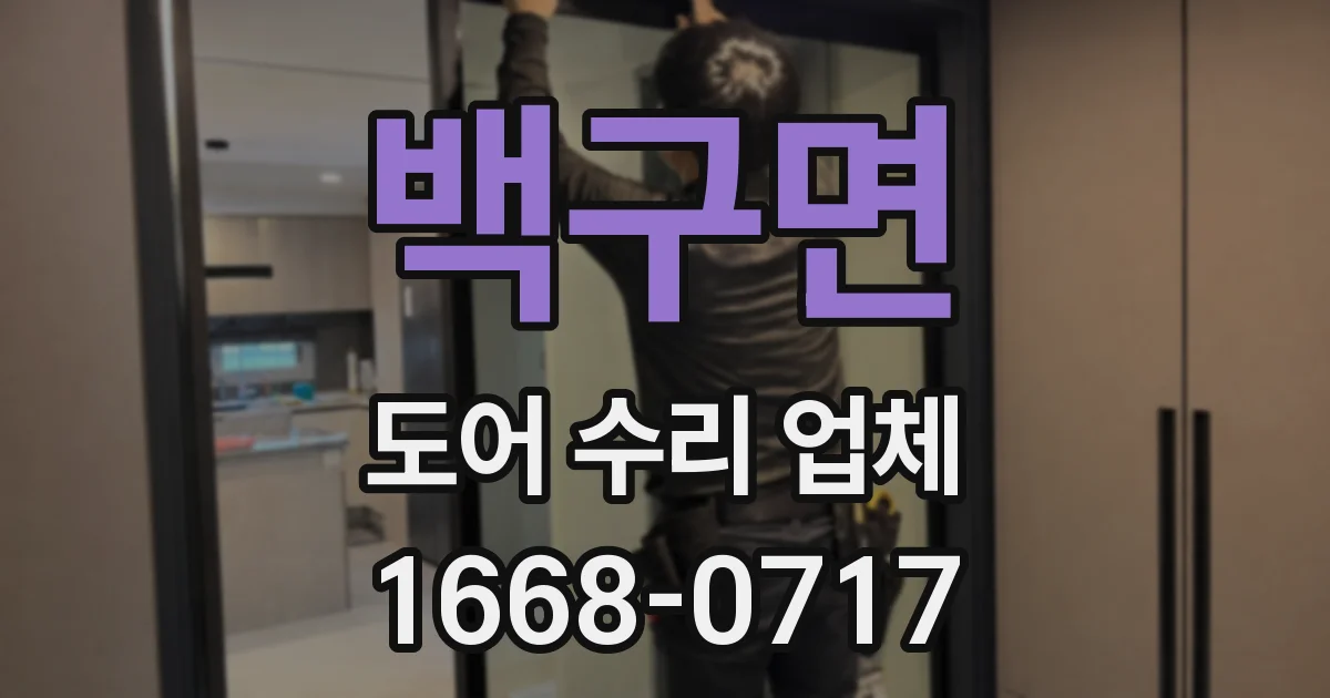 백구면 도어 수리 업체