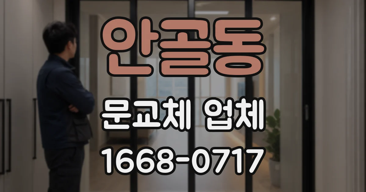 안골동 문교체 업체