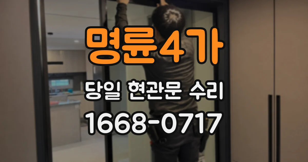 명륜4가 당일 현관문 수리