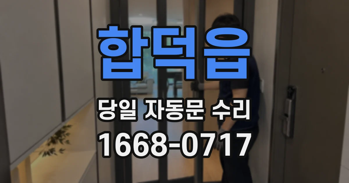 합덕읍 당일 자동문 수리