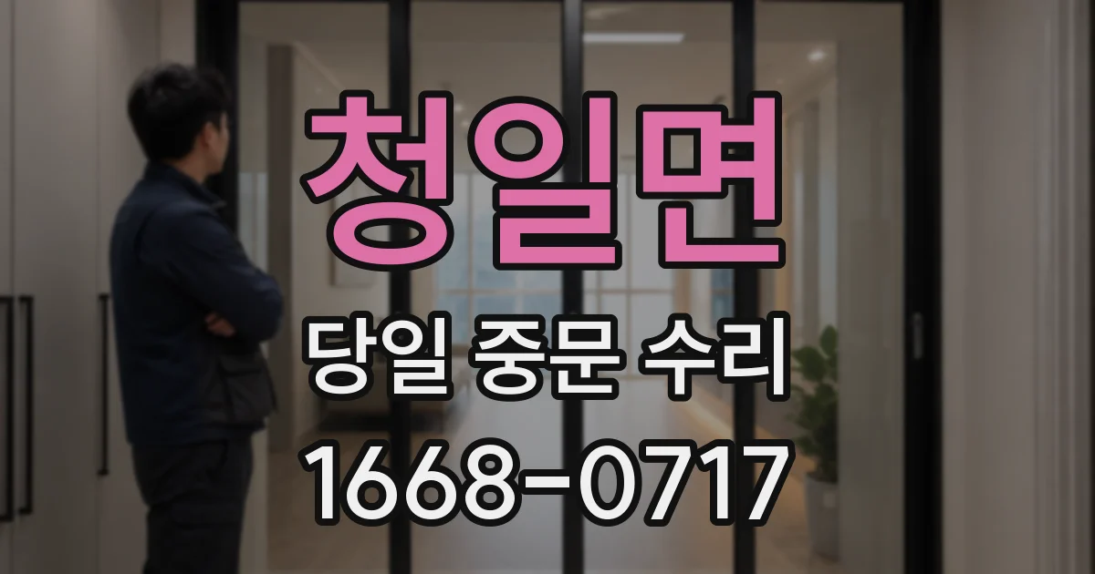 청일면 당일 중문 수리