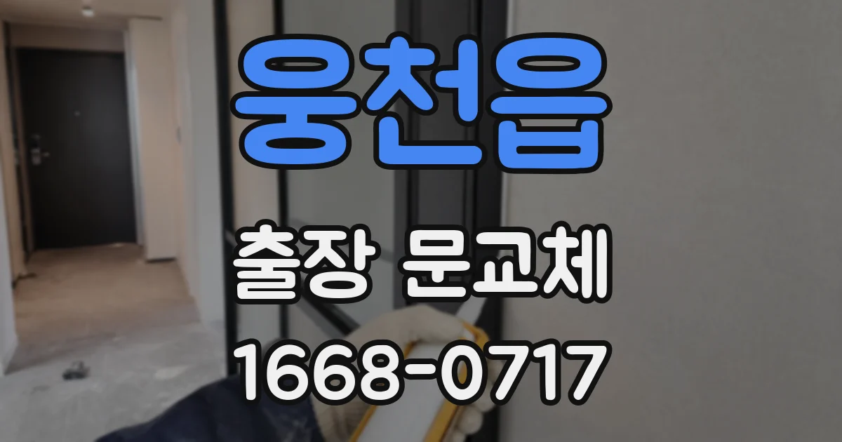 웅천읍 출장 문교체