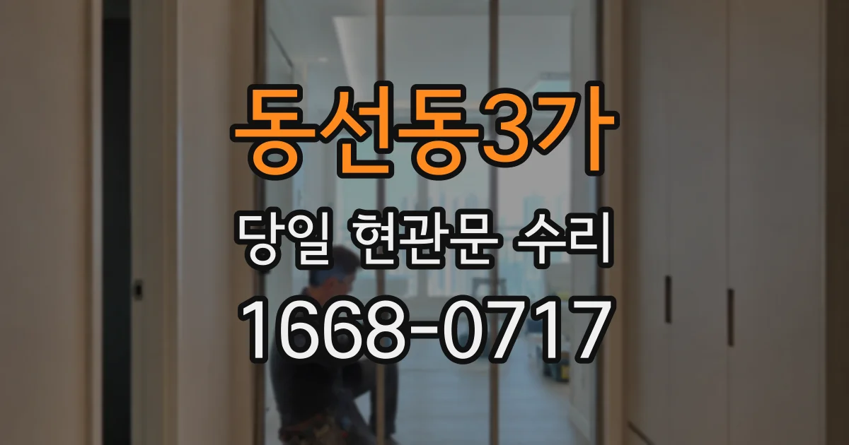 동선동3가 당일 현관문 수리