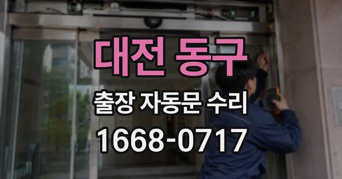 대전 동구 출장 자동문 수리