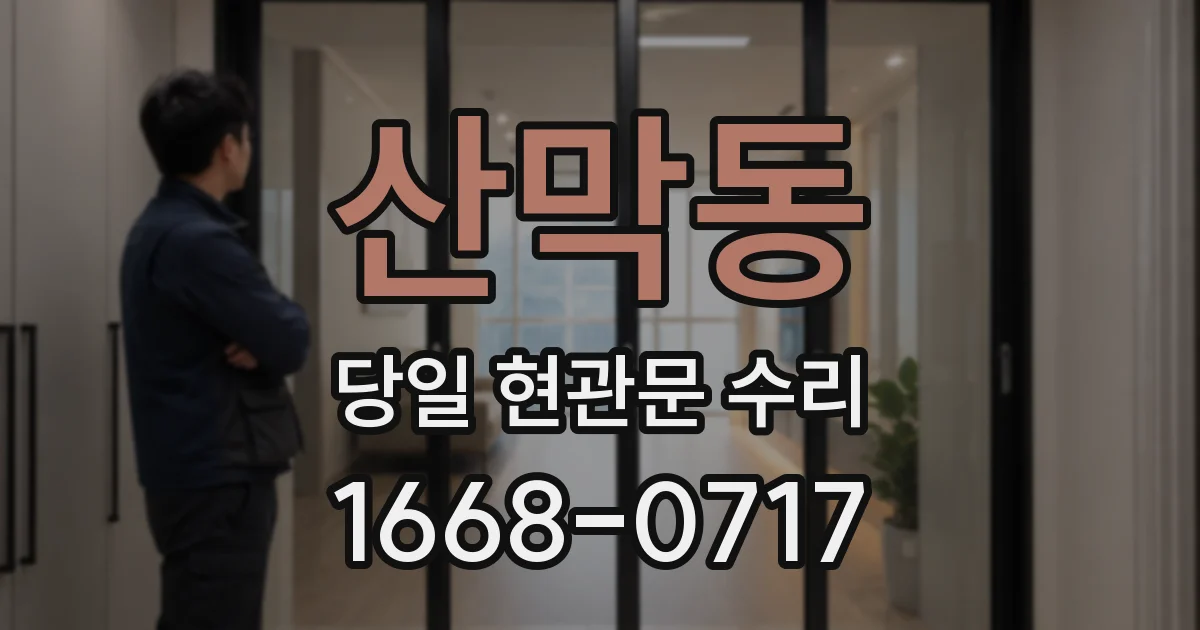 산막동 당일 현관문 수리
