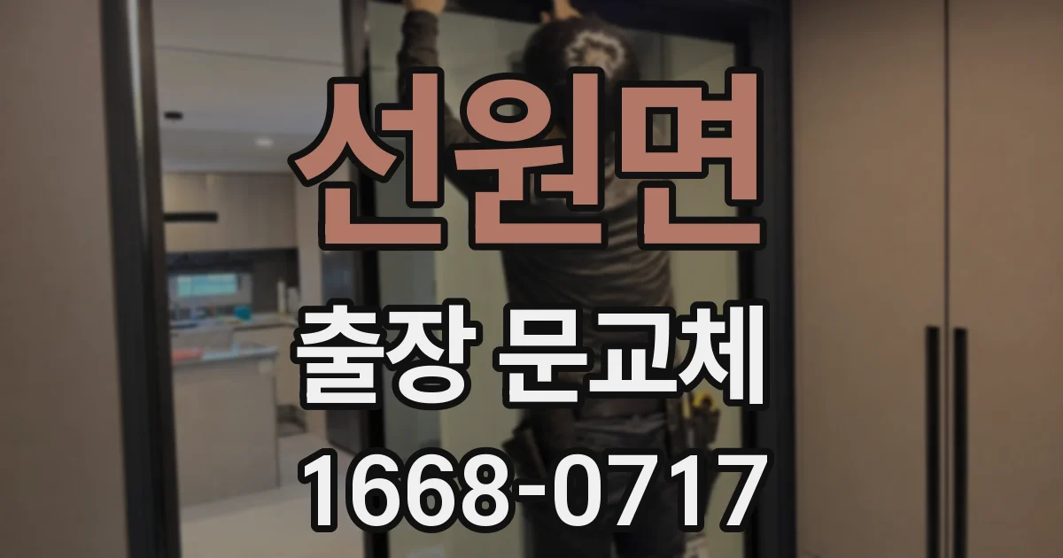 선원면 출장 문교체