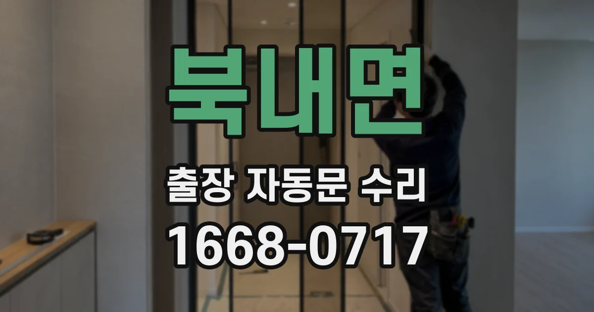 북내면 출장 자동문 수리