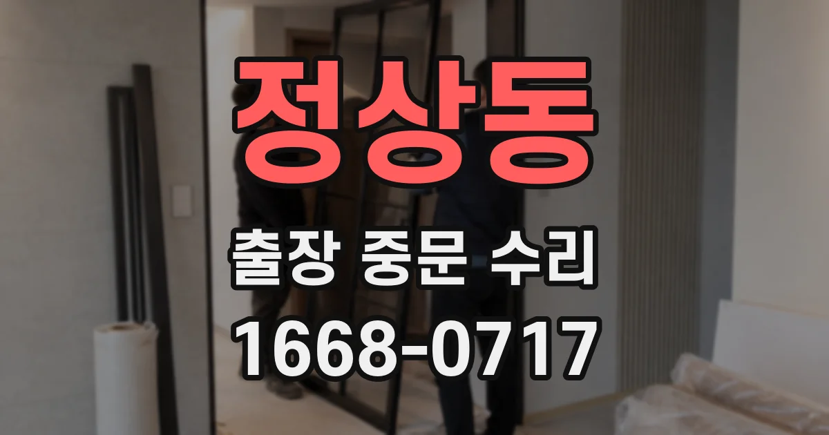 정상동 출장 중문 수리