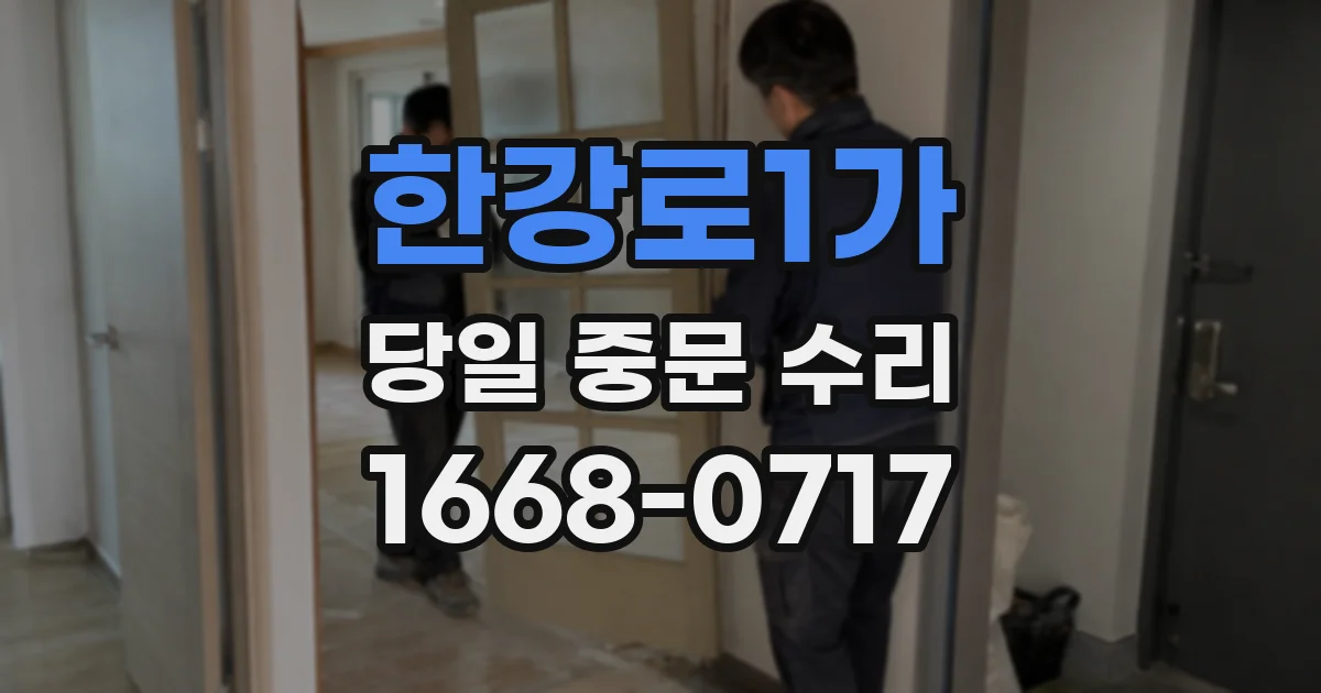 한강로1가 당일 중문 수리