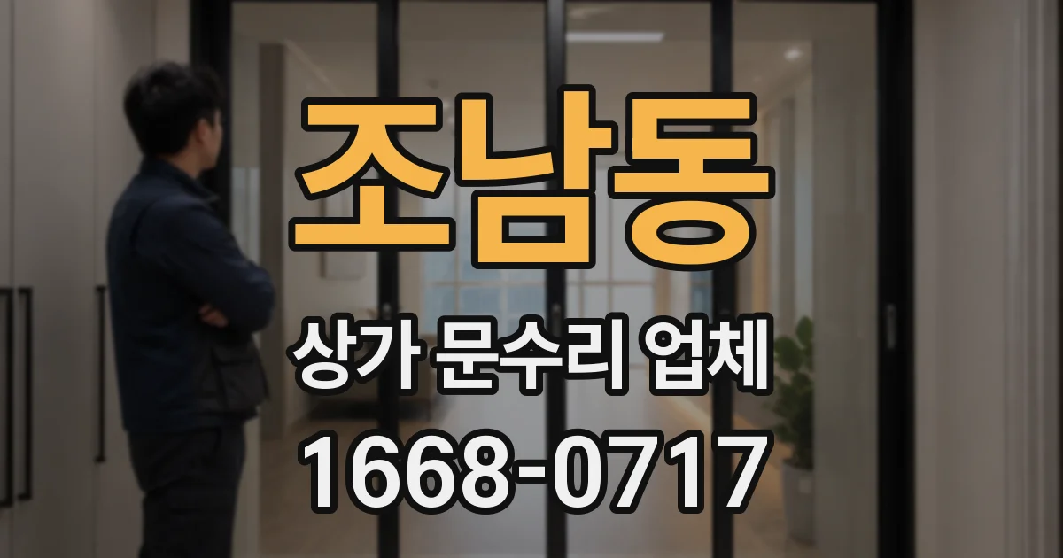 조남동 상가 문수리 업체