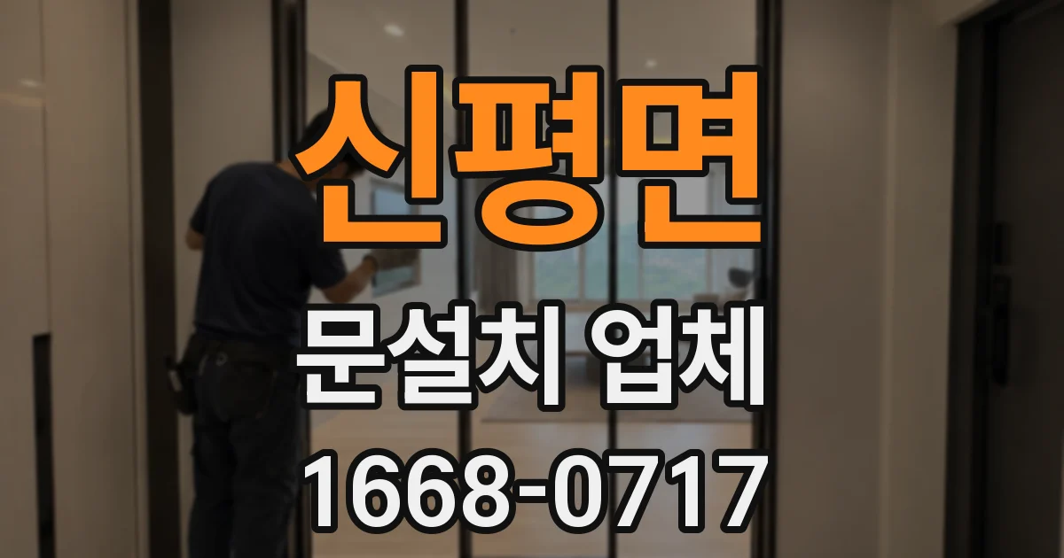 신평면 문설치 업체