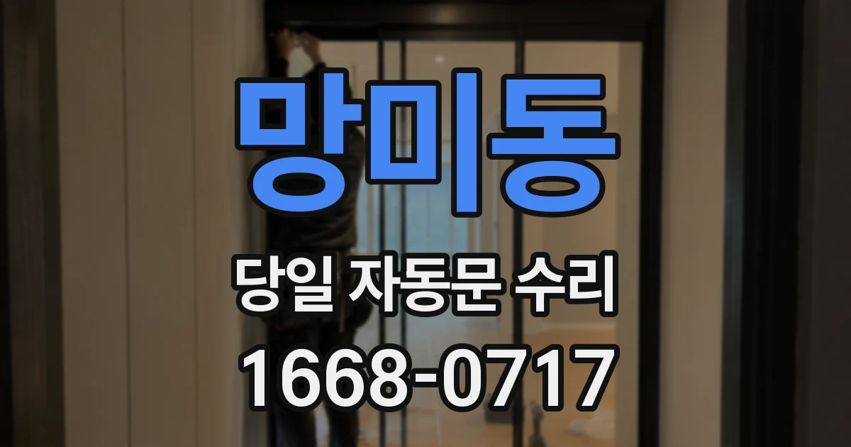 망미동 당일 자동문 수리
