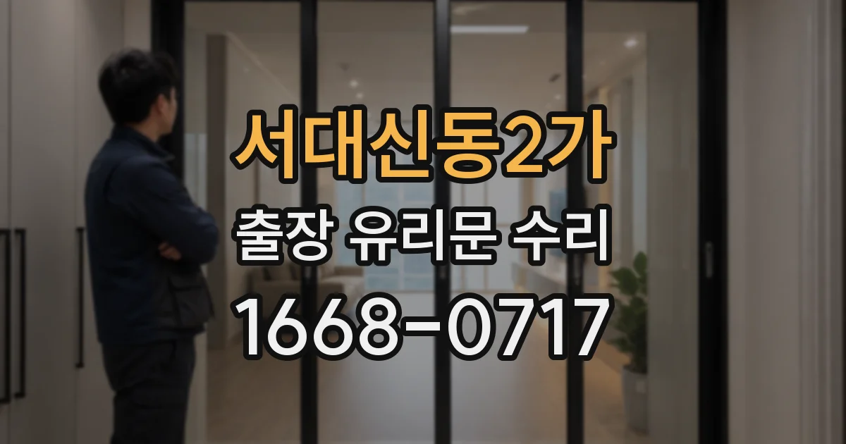 서대신동2가 출장 유리문 수리