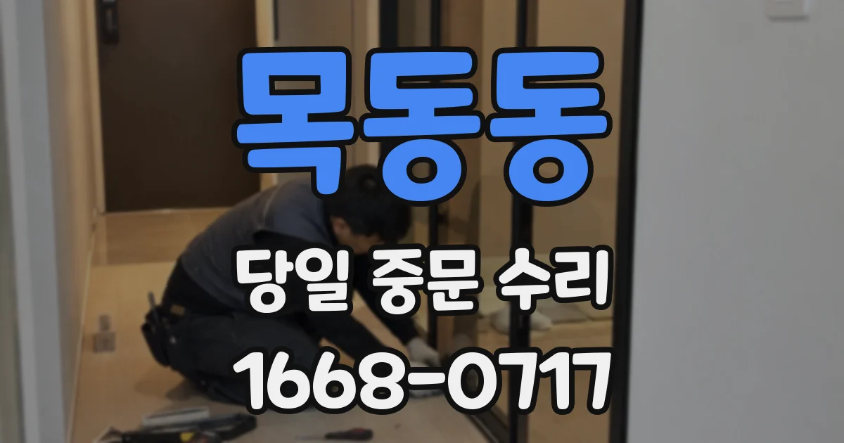 목동동 당일 중문 수리