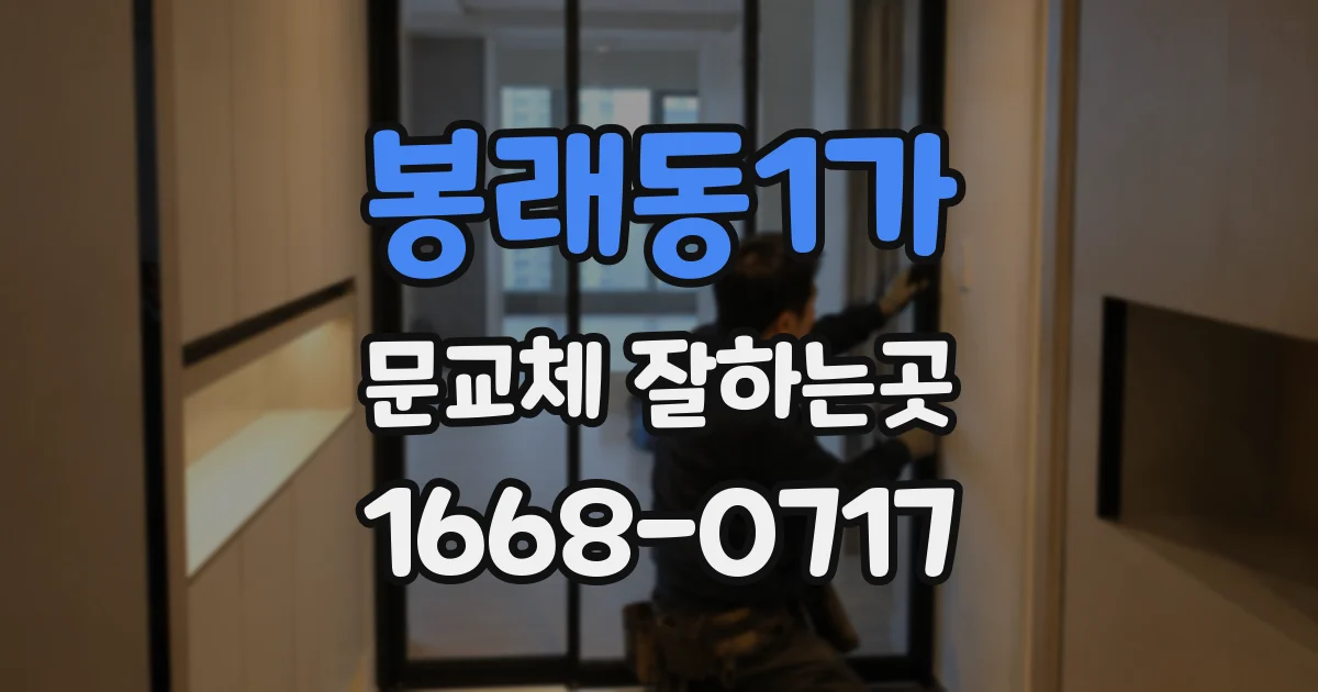 봉래동1가 문교체 잘하는곳