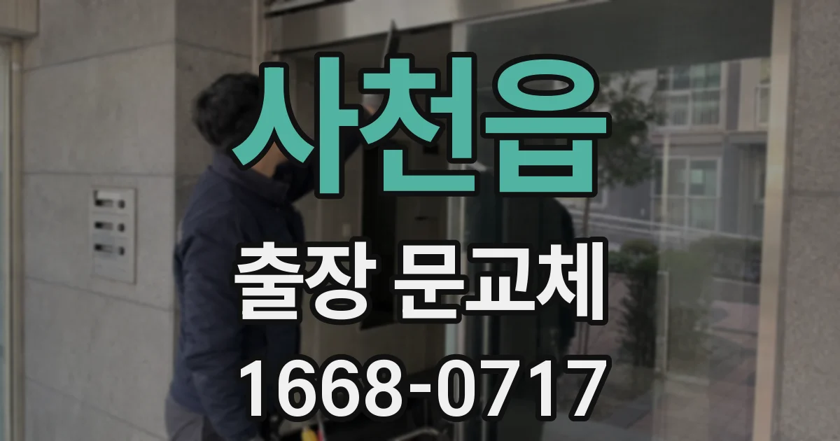 사천읍 출장 문교체