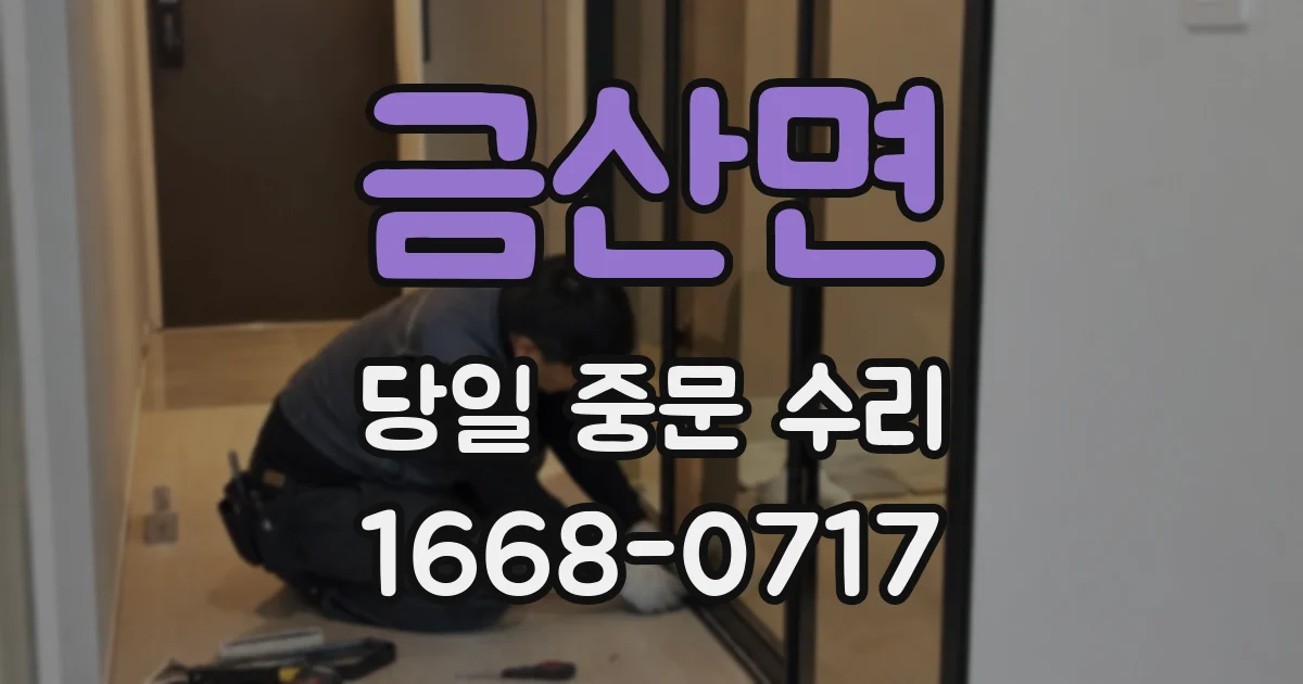 금산면 당일 중문 수리