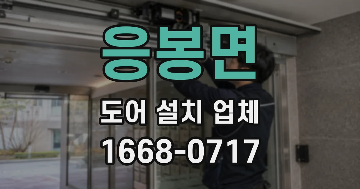 응봉면 도어 설치 업체