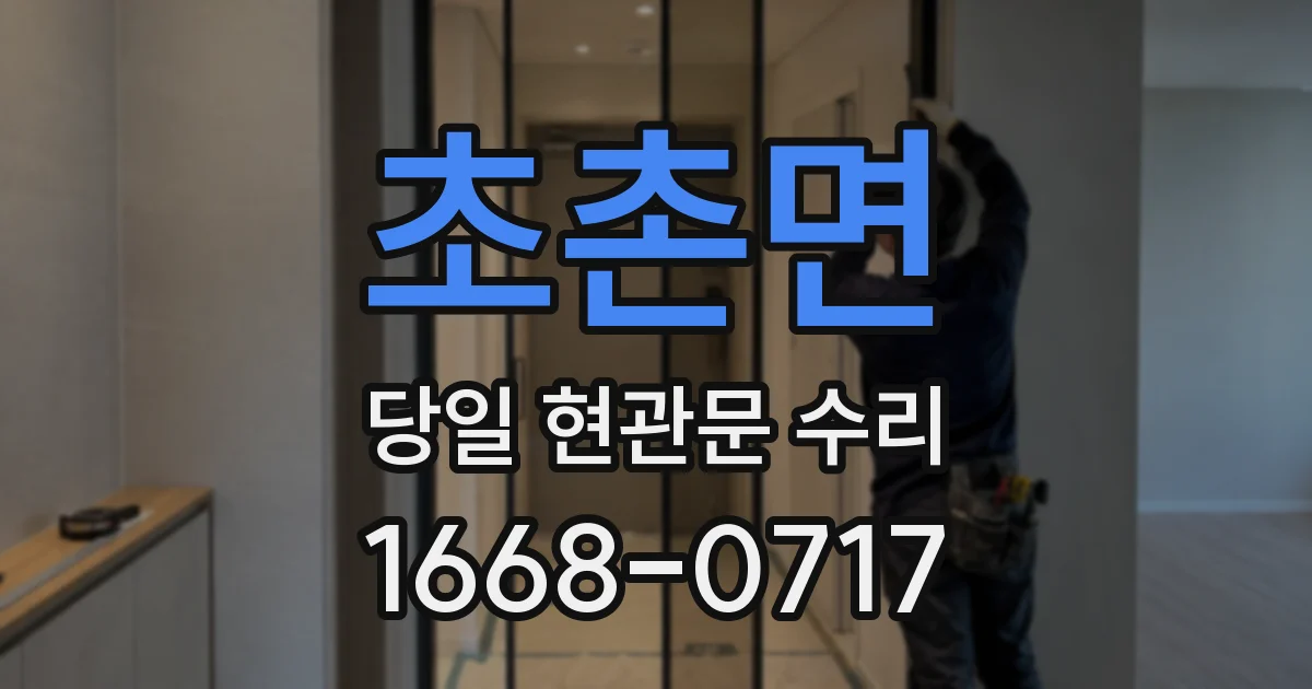 초촌면 당일 현관문 수리