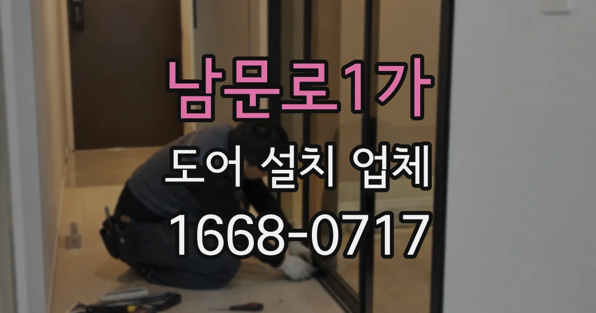 남문로1가 도어 설치 업체