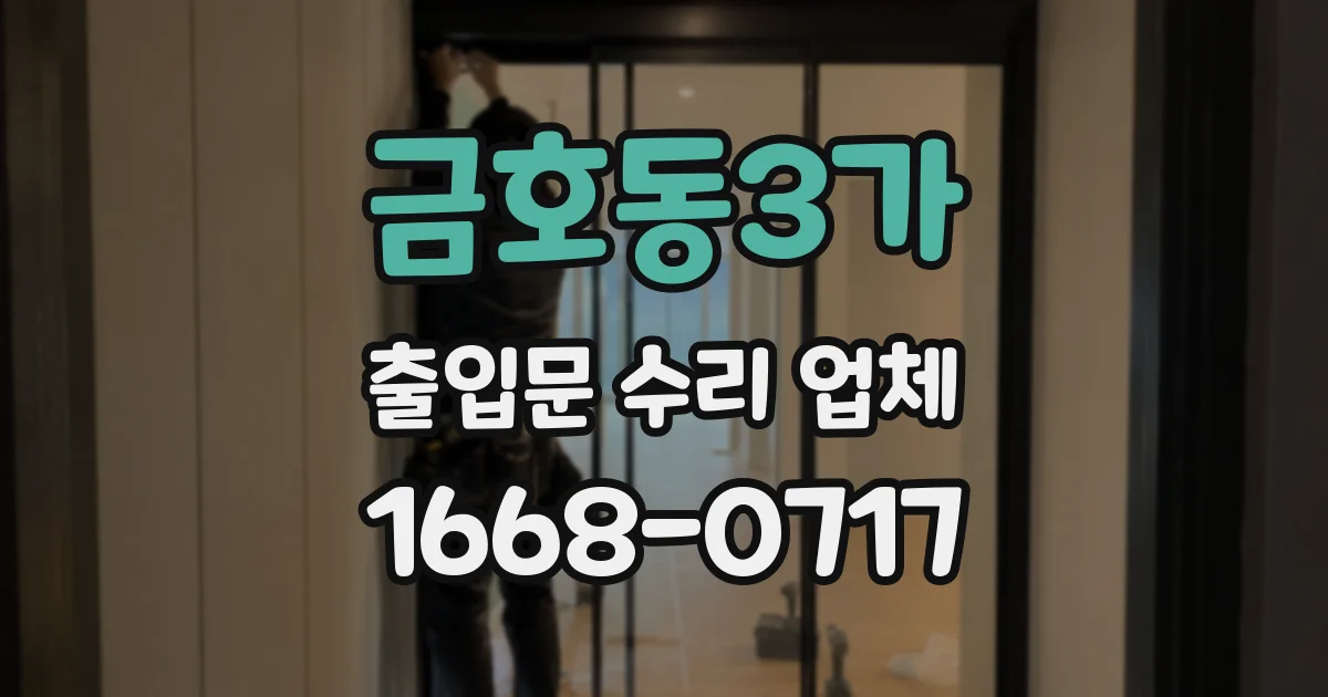 금호동3가 출입문 수리 업체