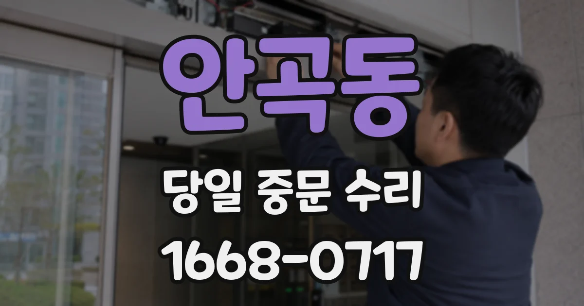 안곡동 당일 중문 수리