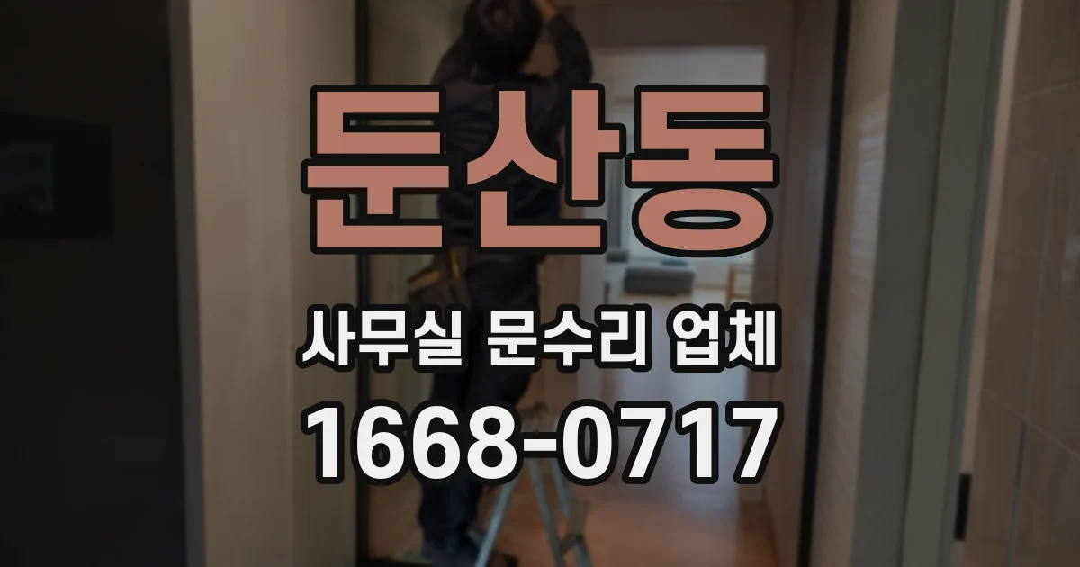 둔산동 사무실 문수리 업체