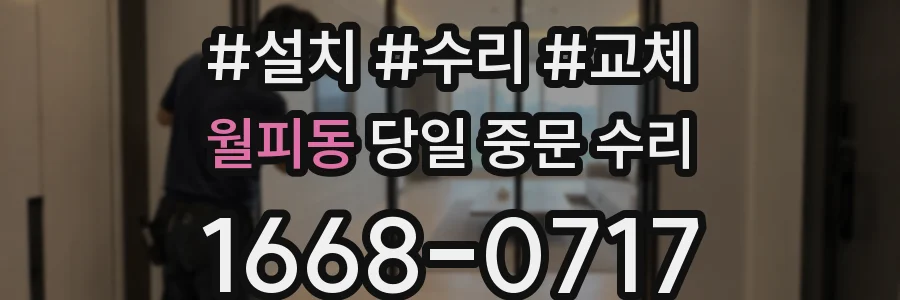 월피동 당일 중문 수리
