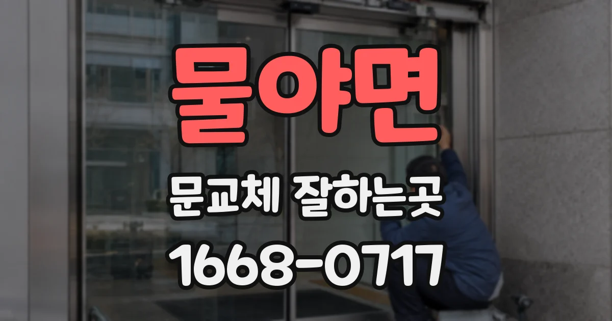 물야면 문교체 잘하는곳