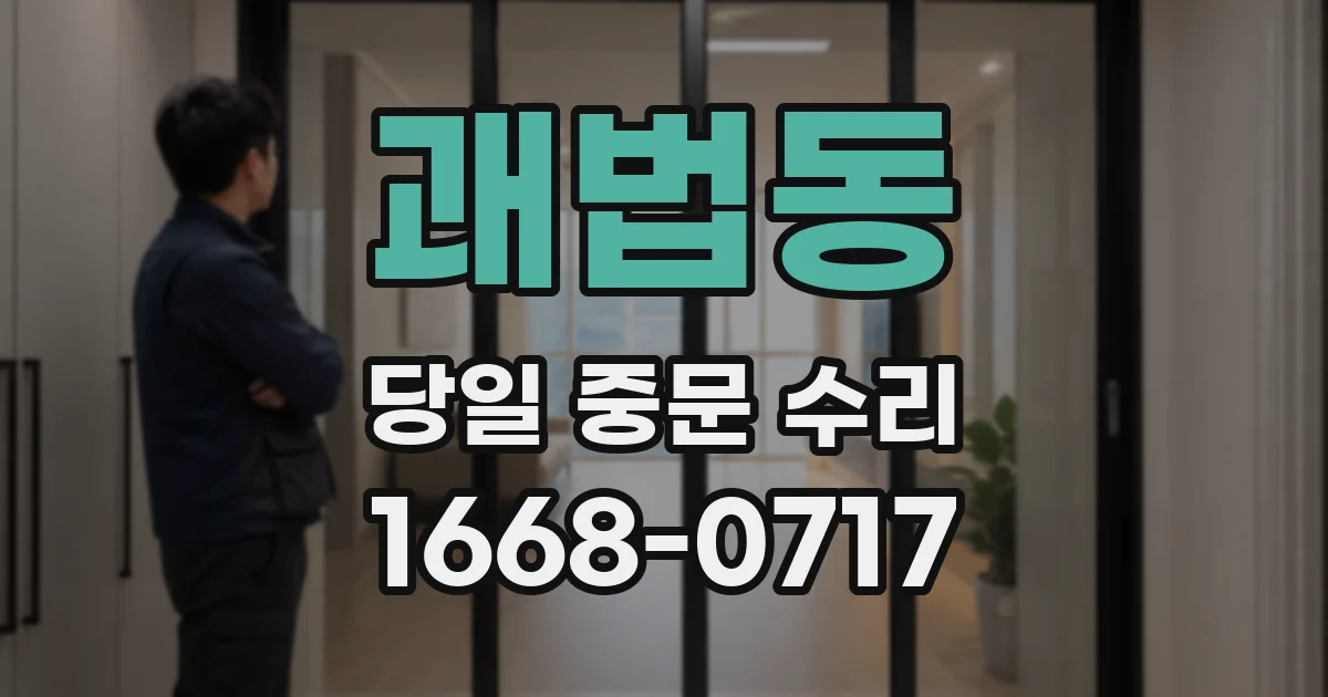 괘법동 당일 중문 수리