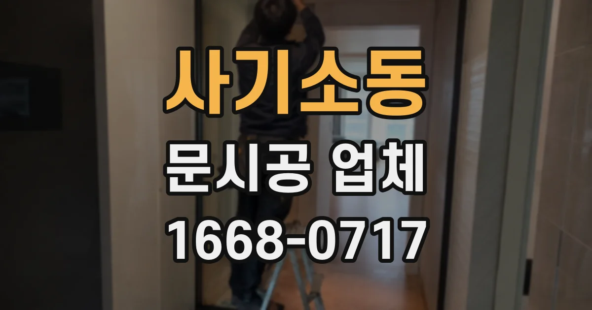 사기소동 문시공 업체