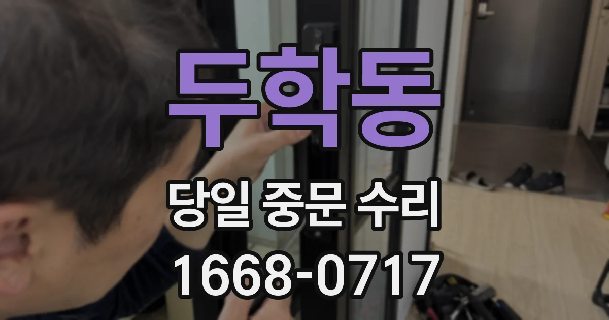 두학동 당일 중문 수리